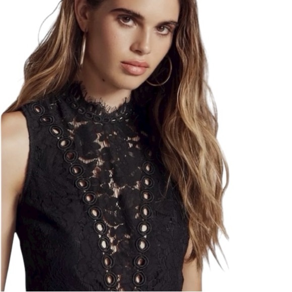 Free People x Saylor Cherie Black Lace Cocktail Mini Dress Women’s Small - Picture 3 of 12